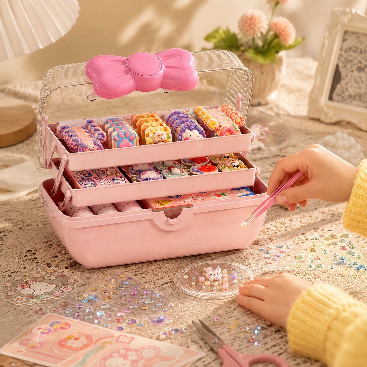 Dustproof hair accessory organizer for home
