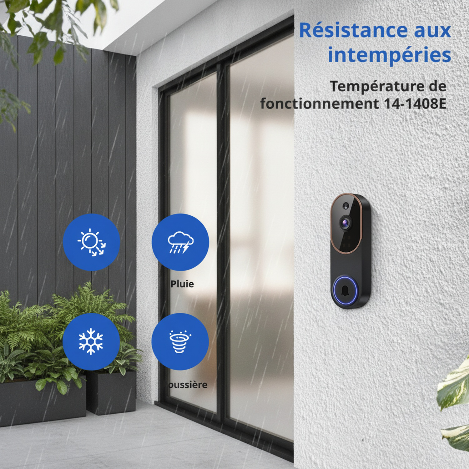 Sonnette Sans Fil Haute Sécurité pour Maison Intelligente
