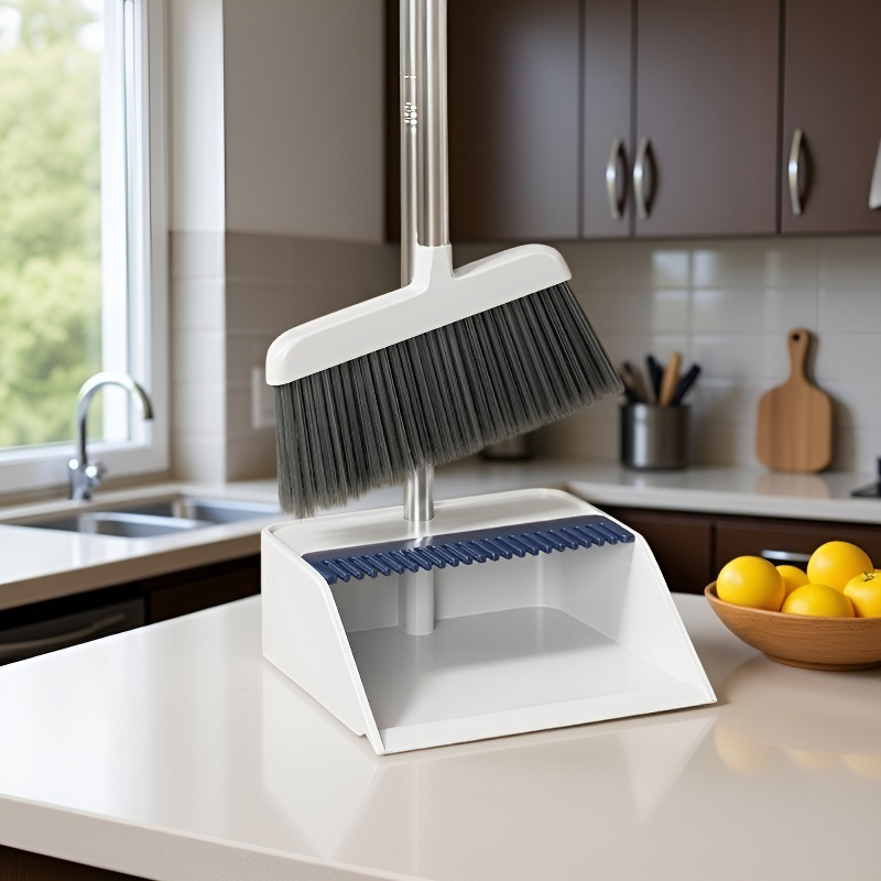 가정용 라지 두꺼운 빗자루 세트 편리한 수납 리린 접이식 쓰레받기 내구 쓰레받기 세트 두꺼운 쓰레받기 세트