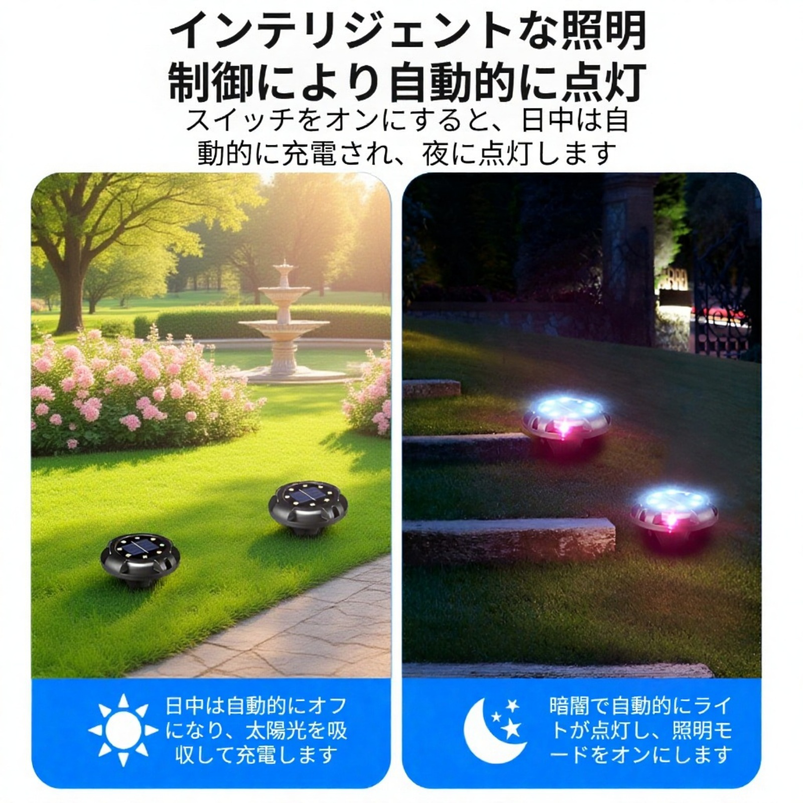 庭園に最適な防水ソーラーライト