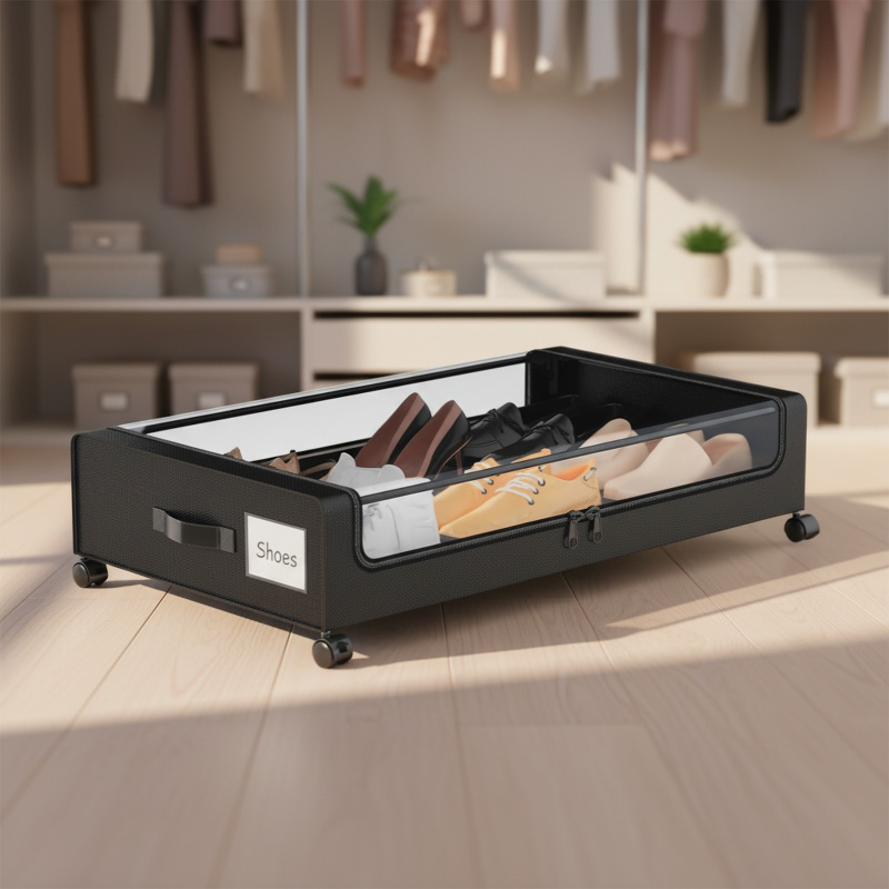 Dustproof storage box with foldable design