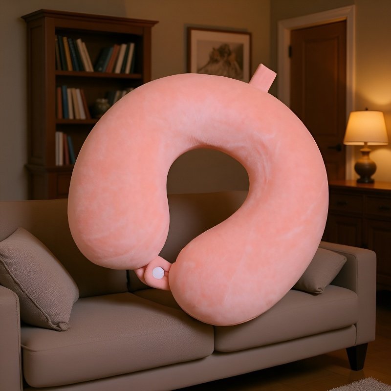 Reise Memory Foam Nackenkissen mit U-Form, abnehmbar und waschbar