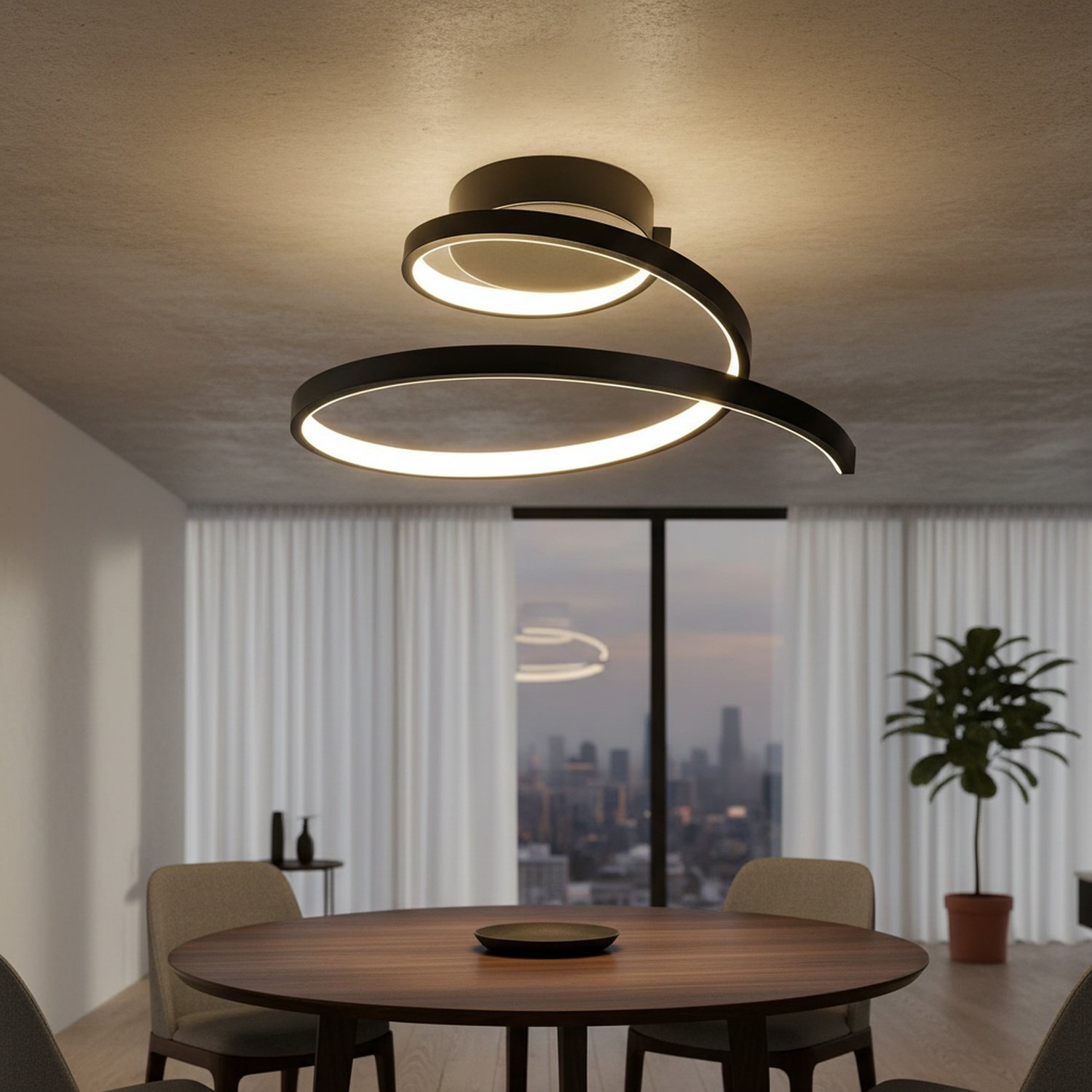 Minimalistische LED-Deckenleuchte, geeignet für verschiedene Wohnbereiche