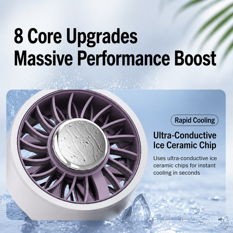 Portable handheld fan with cooling plate technology