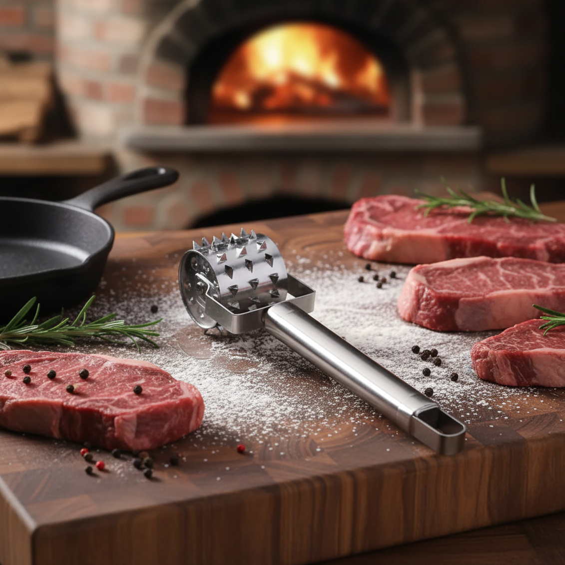 キッチン用ステンレス肉軟化器