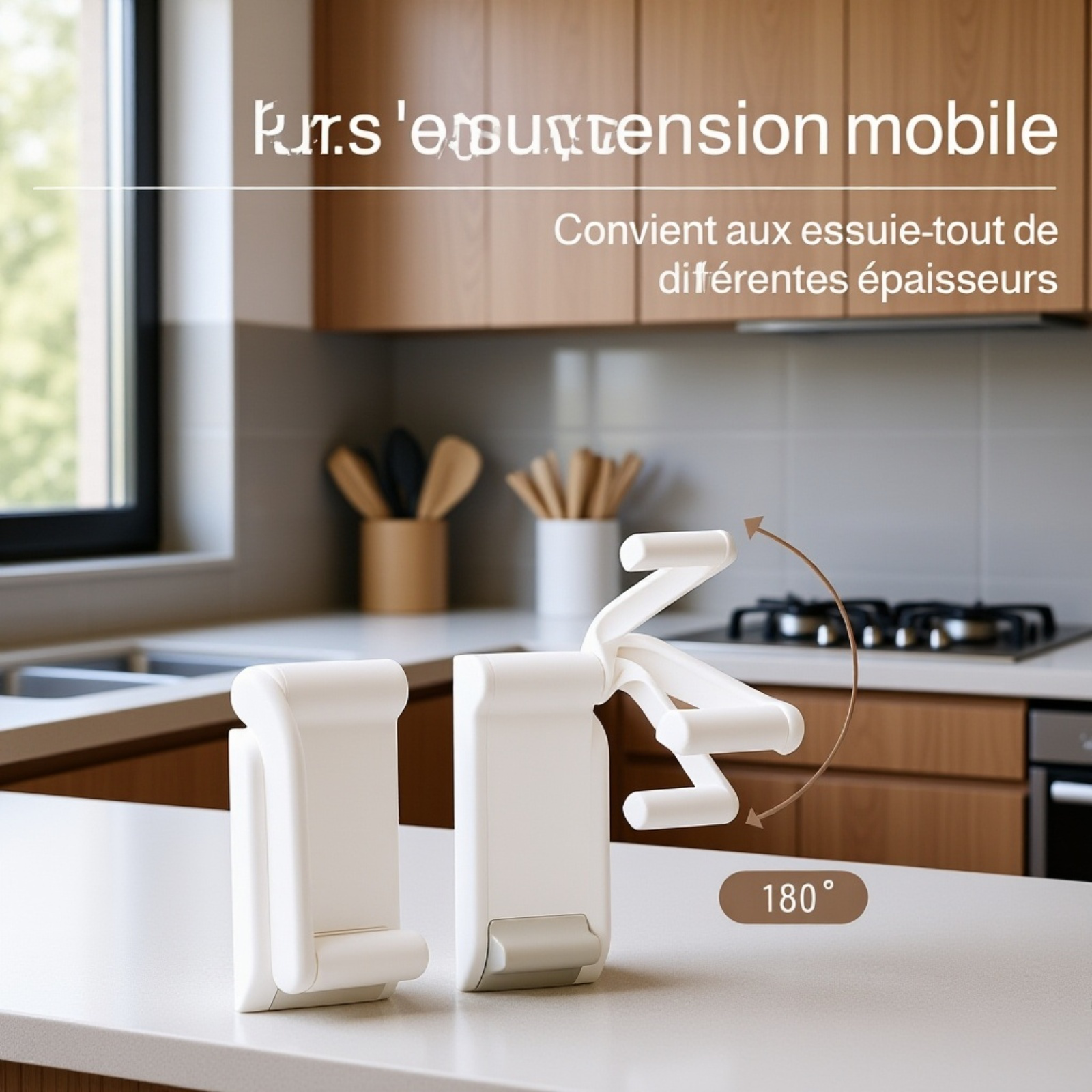 Support pour essuie-tout, film alimentaire et serviettes jetables