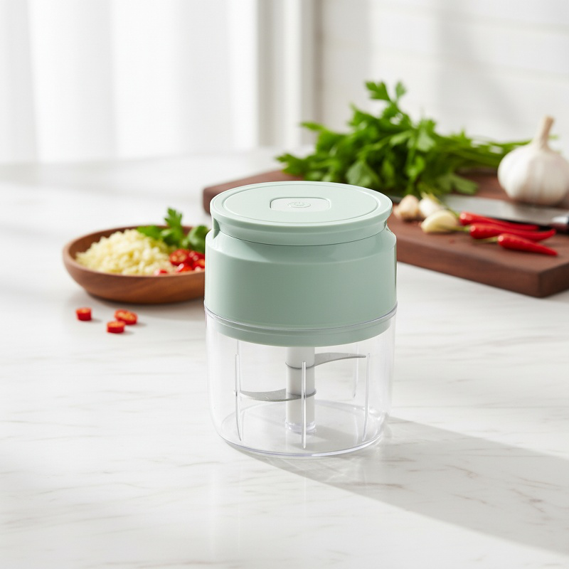 Broyeur électrique d'ail avec design compact