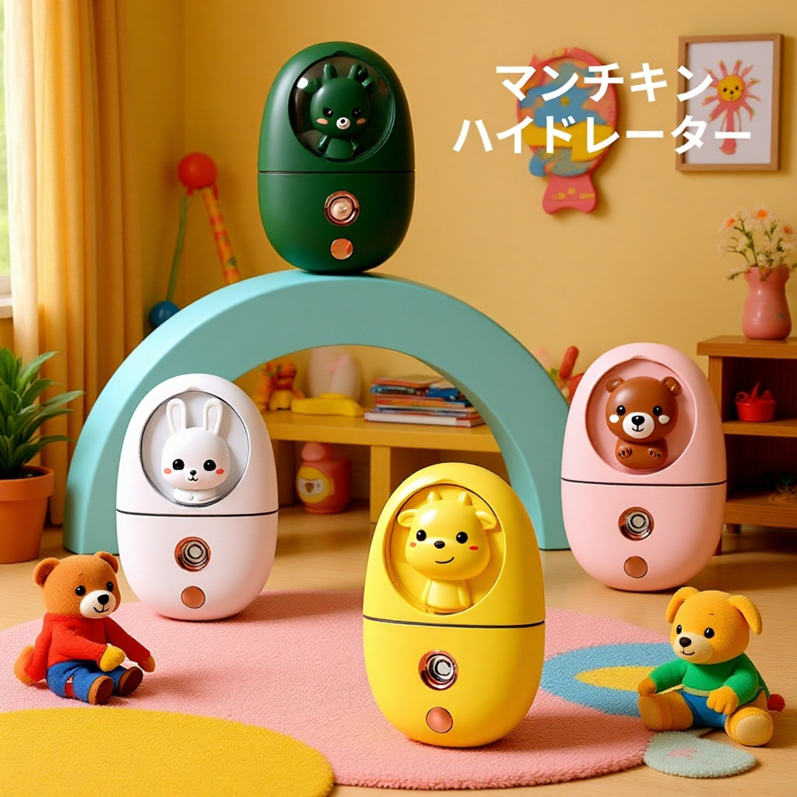 ハンディ冷却スプレー美顔器 USB充電式加湿器