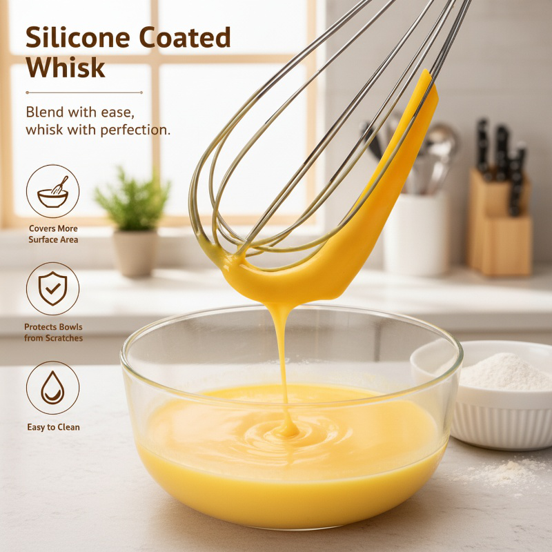 Manual Silicone Egg Whisk Baking Kitchen Tool