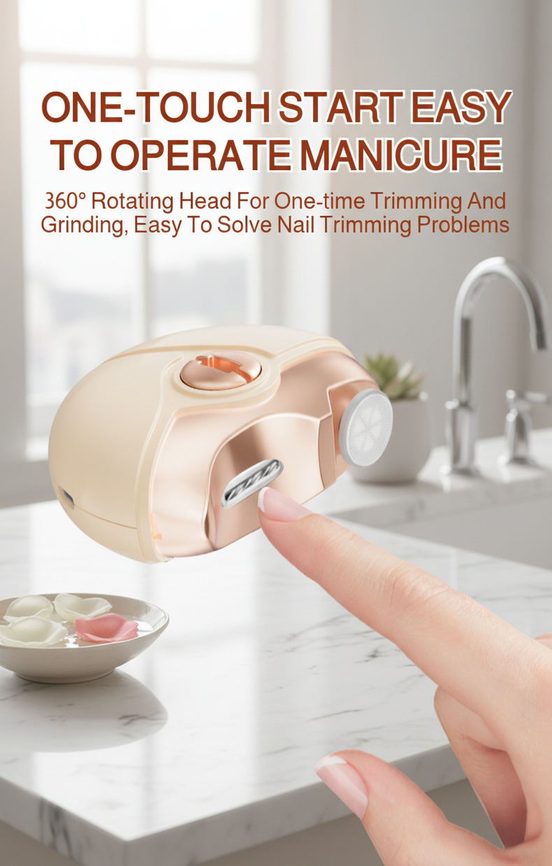 Rechargeable 3-in-1 nail care device