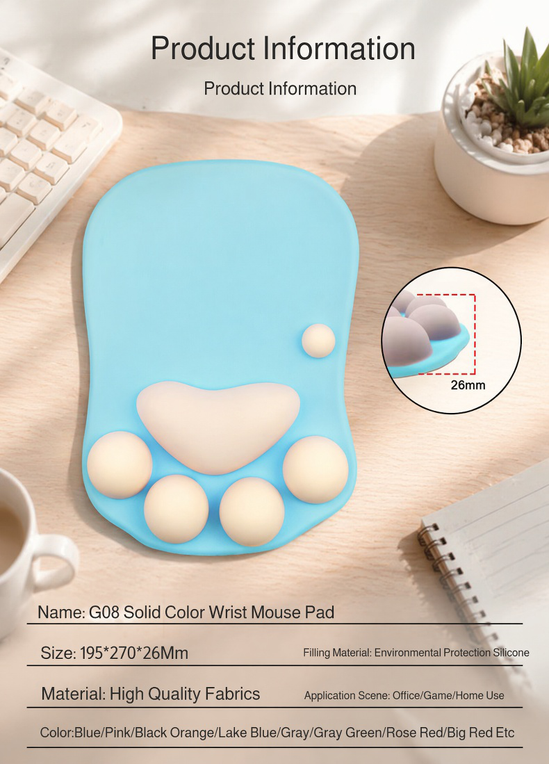 Comfortable wrist rest mouse pad for laptop users