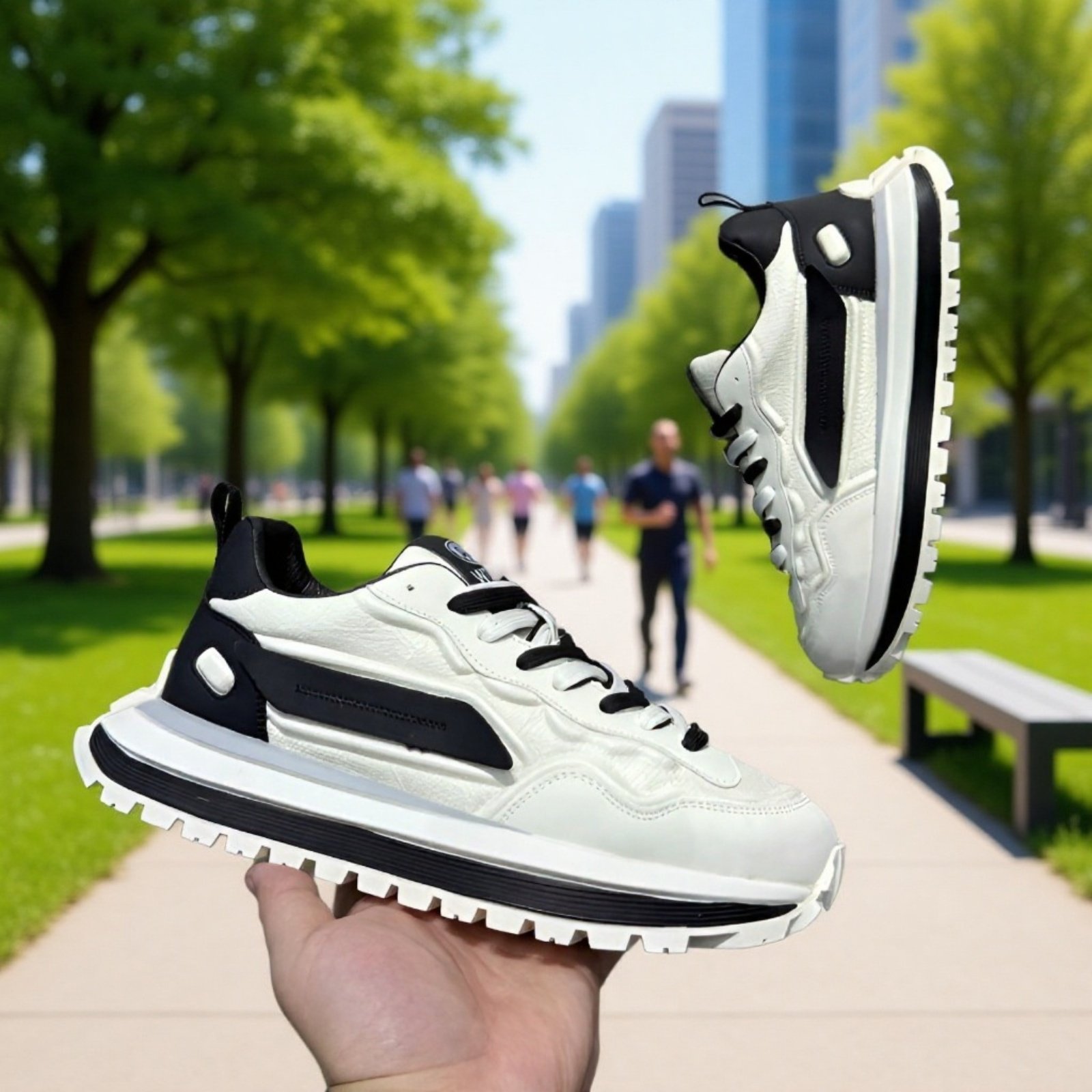 カジュアルなメンズチャンキースニーカー