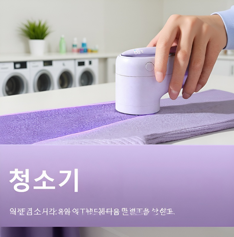 의류 털 제거기 작동 모습