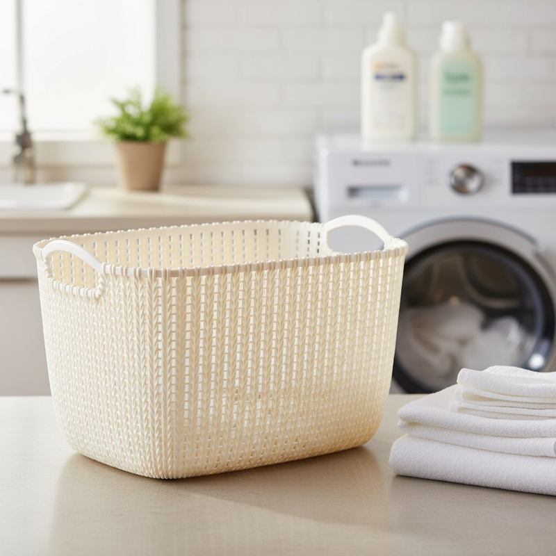 Dirty clothes storage basket, laundry basket, bathroom plastic laundry bucket, bathroom clothes stor