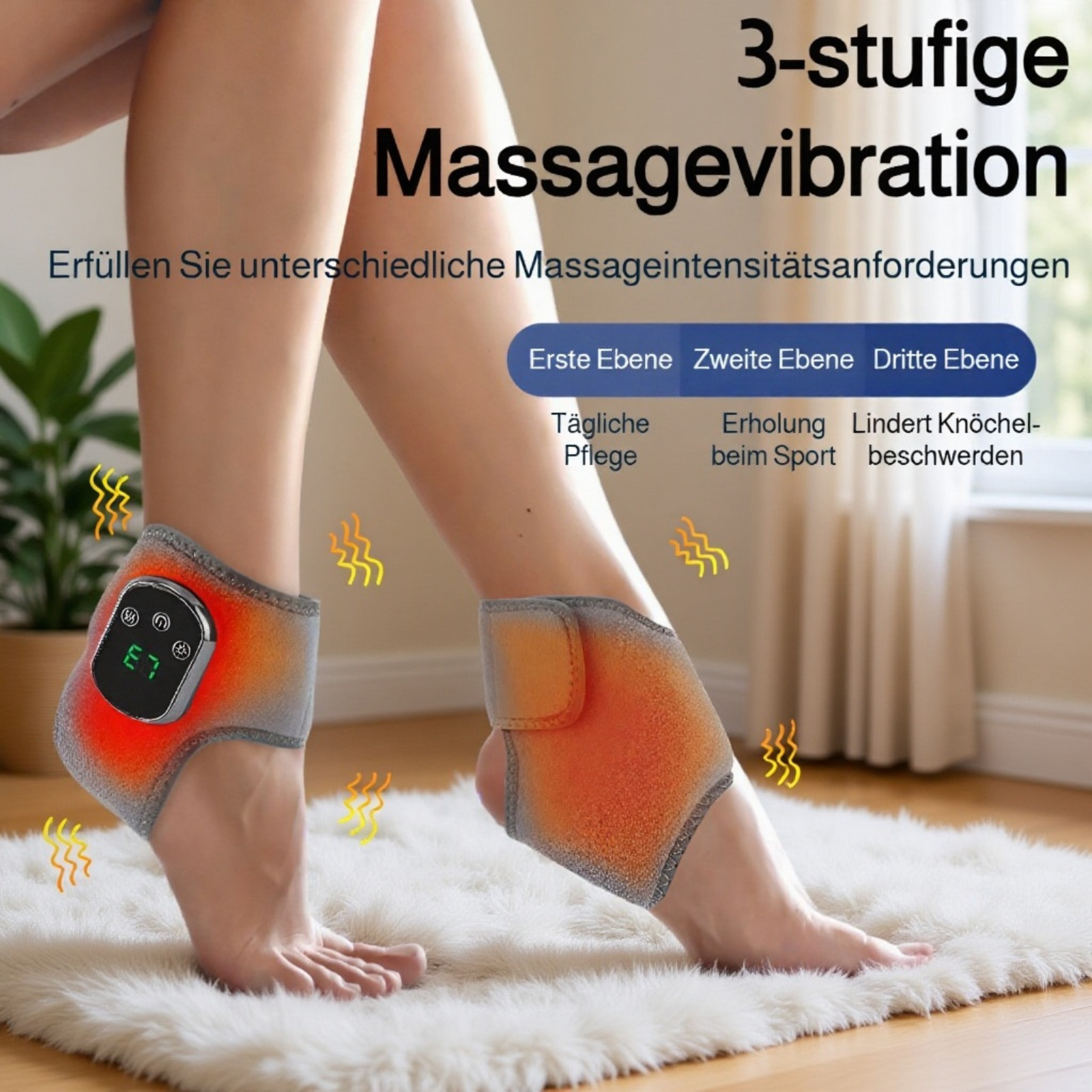 USB Elektrische Fußgelenk-Heizmassagegerät, wiederaufladbar