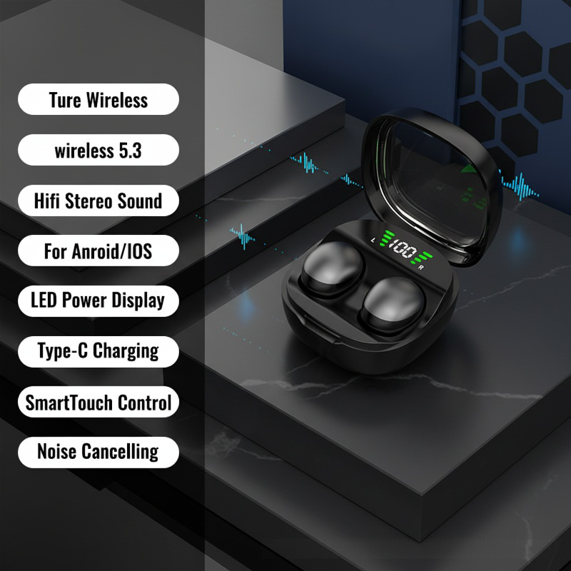 Ultra-mini wireless Bluetooth earbuds for sleep, ultra-thin, painless, comfortable for side sleeping