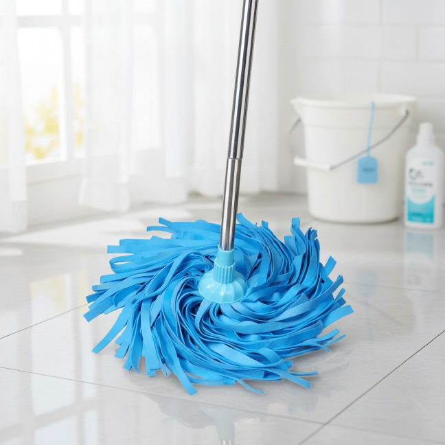 Water buckskin round head nonmarking mop Clean floors without hurting them Oldfashioned mop head