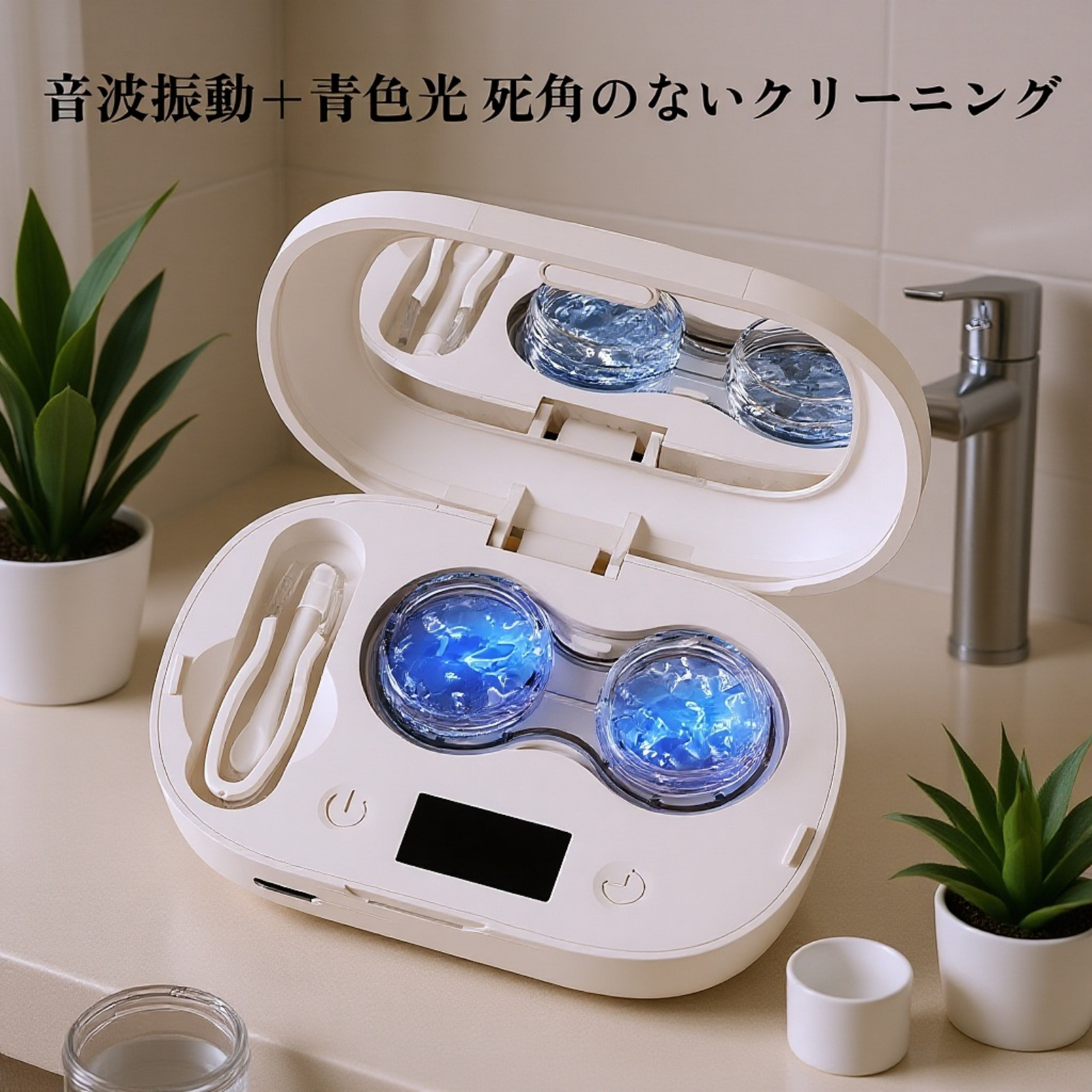 超音波ミニコンタクトレンズ洗浄器