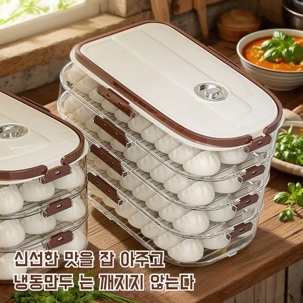 냉동 전용 밀봉 신선도 유지 다층 수납함