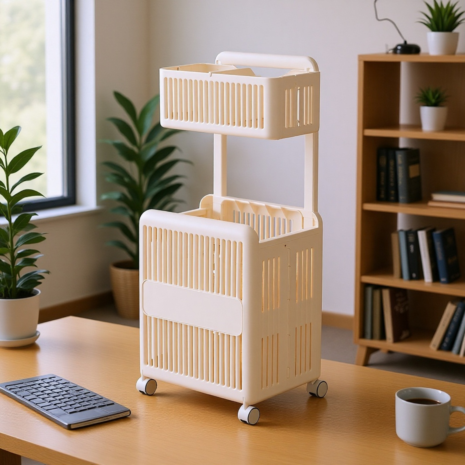 Zusammenklappbarer Wäschekorb für den Haushalt, bodenstehender Wäschekorb, Wäschekorb für das Badezi