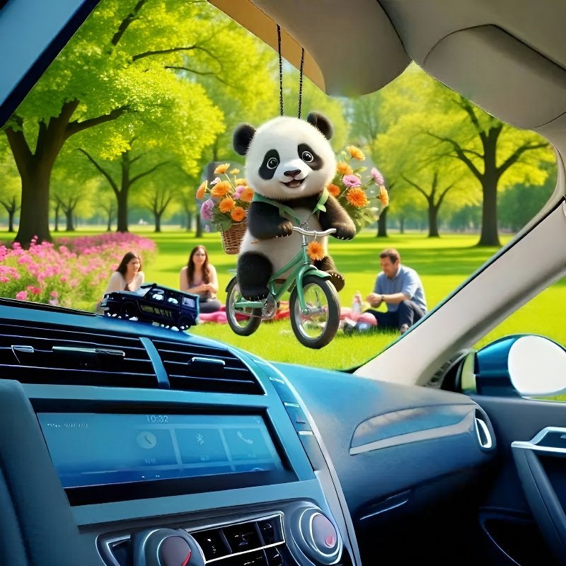 판다 디자인 차량 키홀더 디테일