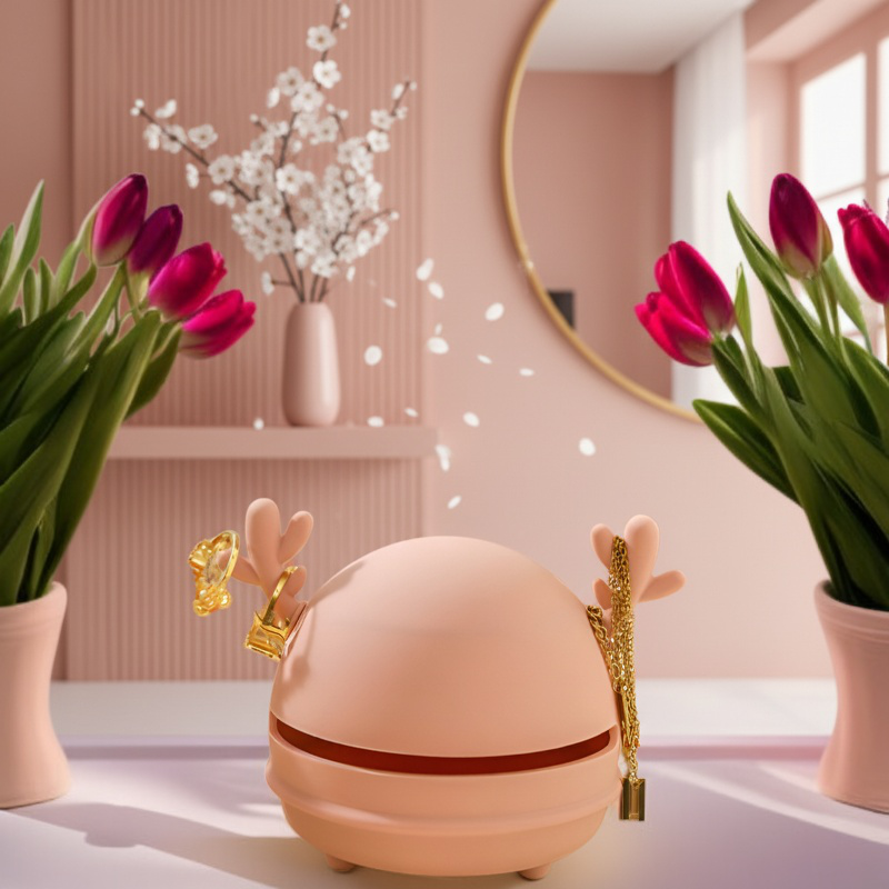 Design élégant en bois de cerf pour beauty blender