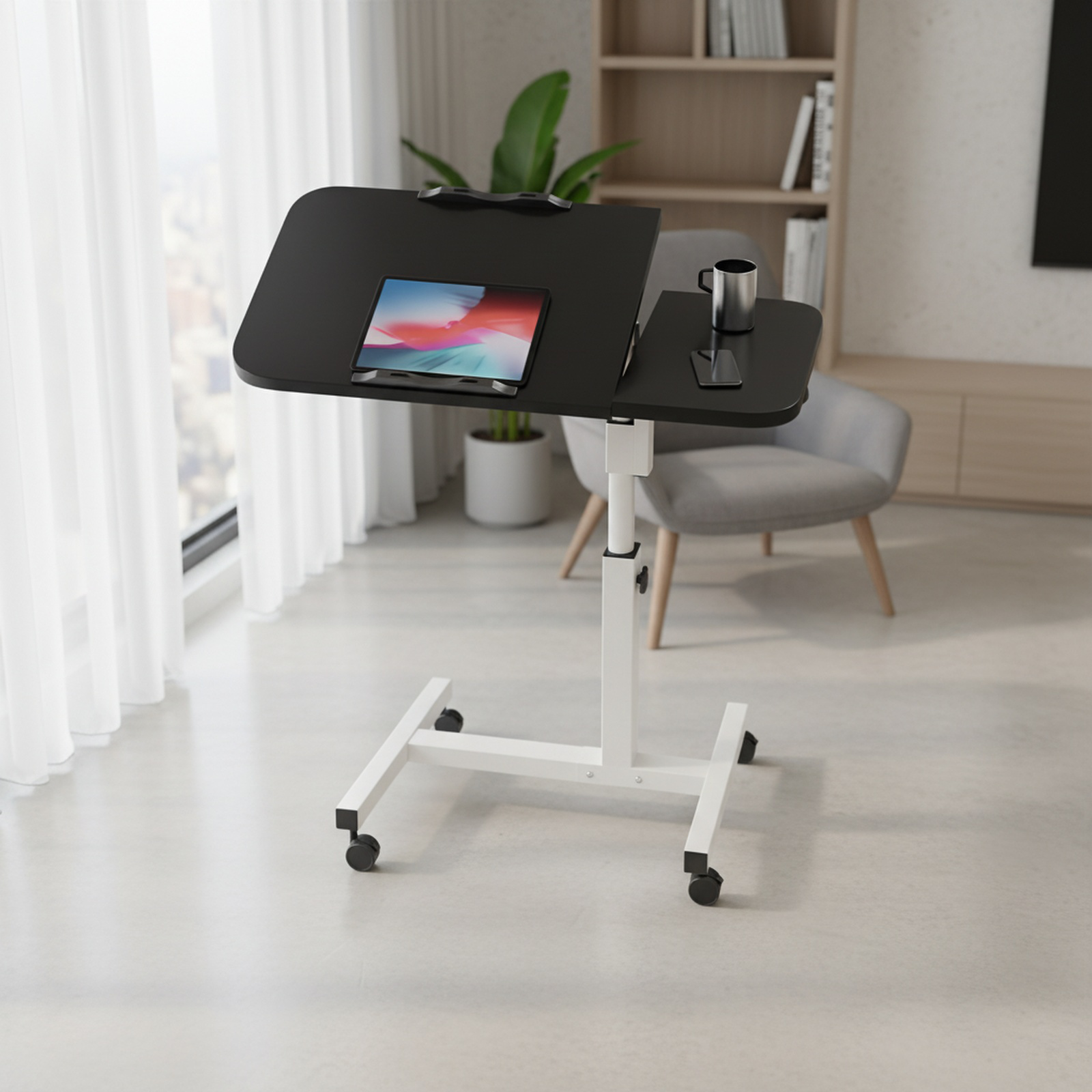 Lazytisch: Faltbarer, höhenverstellbarer Computertisch für das Bett