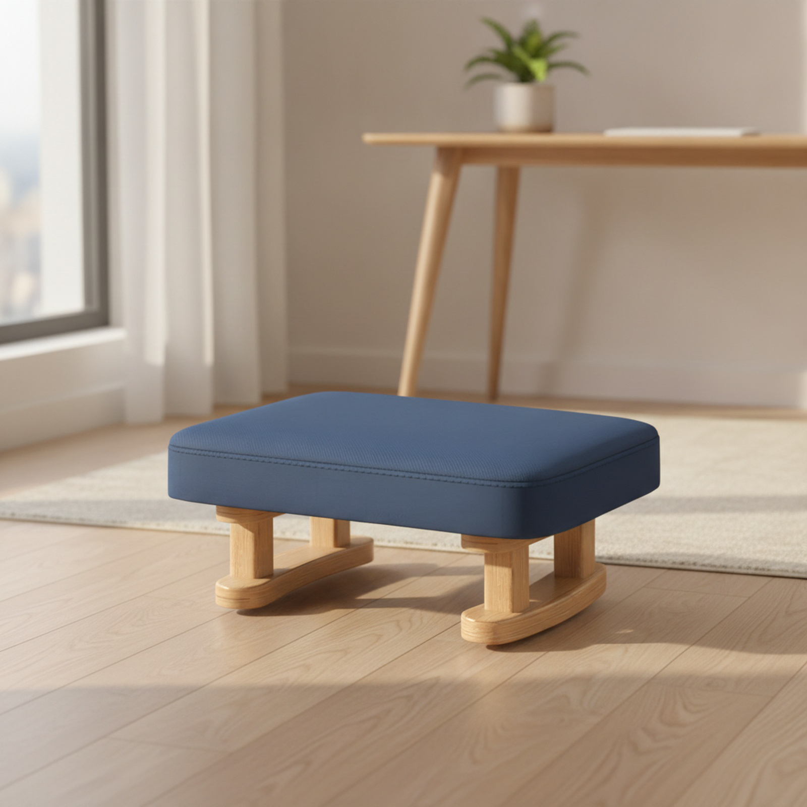 Japanese Style Soft Pack Legless Sofa Stool Low Entryway Footrest