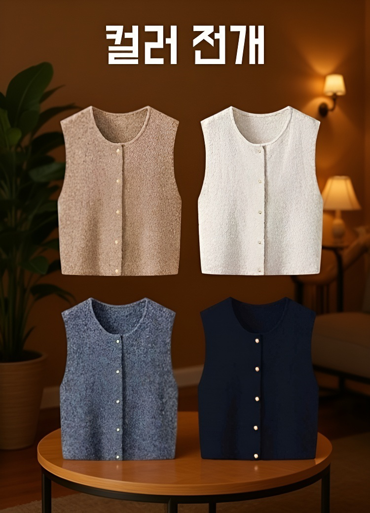 여성 데일리룩 니트 베스트 스타일링