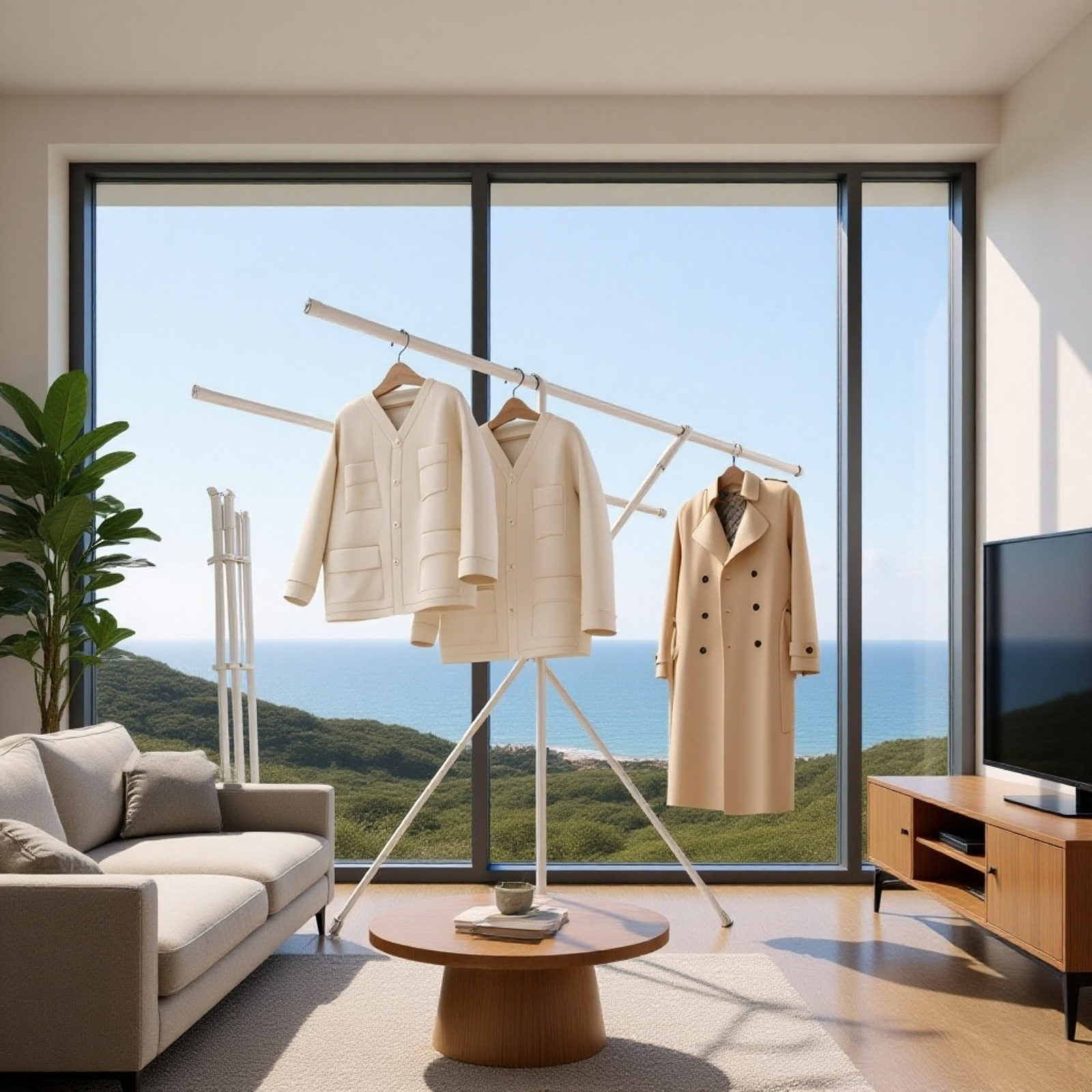 Indoor Clothes Drying Rack, X-Shaped, Foldable, Easy Assembly, No Extending Required, 20kg Load Capa