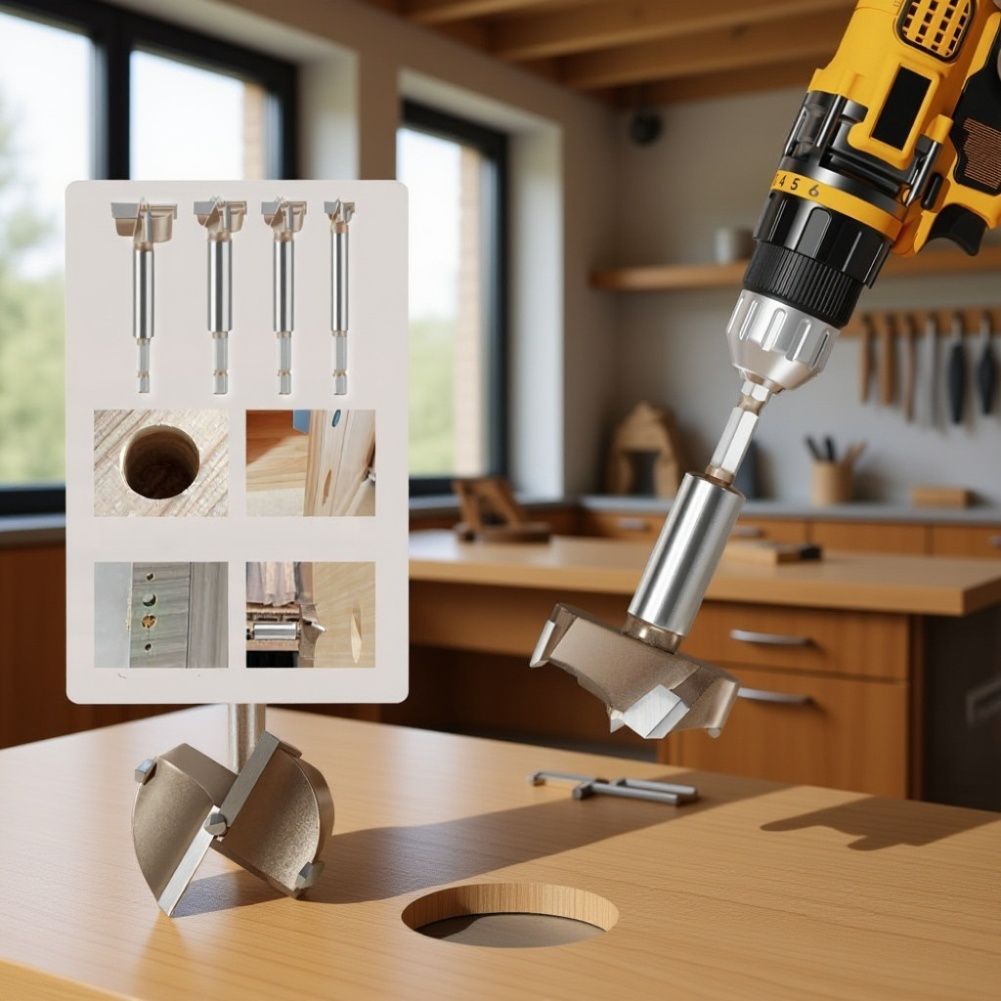 육각 손잡이 양날 목공 합금 홀더 삼치 홈 트임