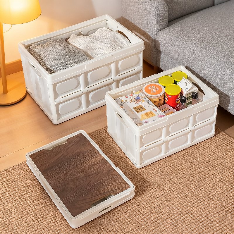 Caja portátil para guardar ropa, almacenamiento para camping y coche