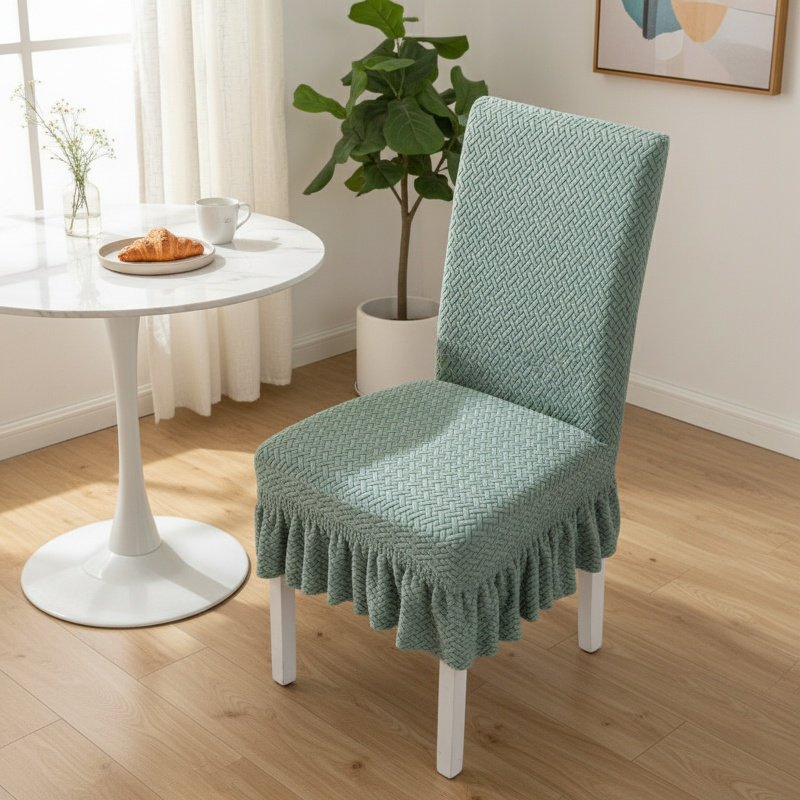Unique Design Dining Chair Cover, Easy to Clean Non-slip Jacquard Fabric