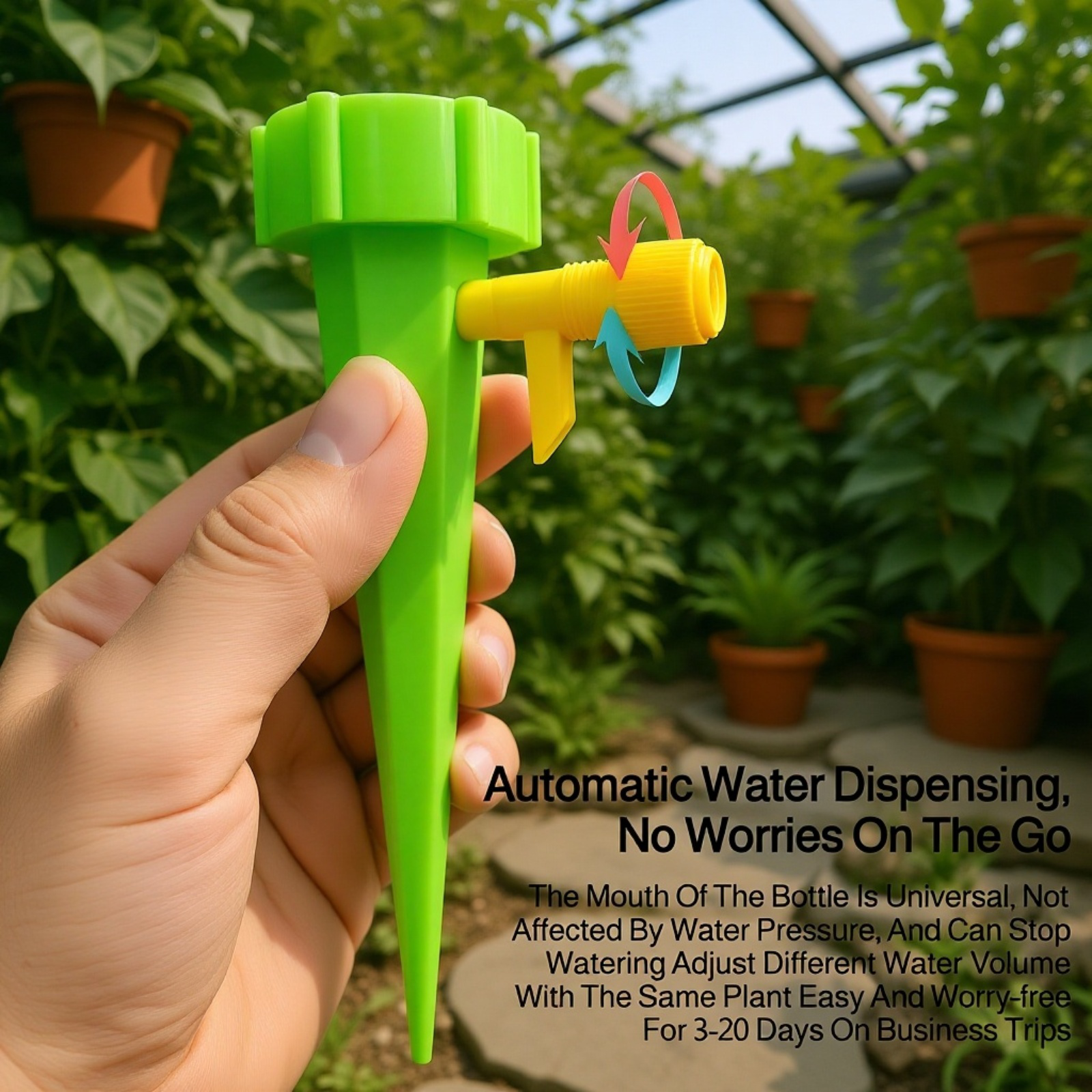 Easy installation of the self-watering device for home plants