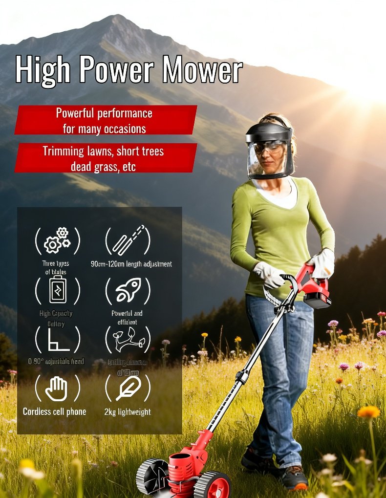 Portable lithium battery grass cutter for agricultural use