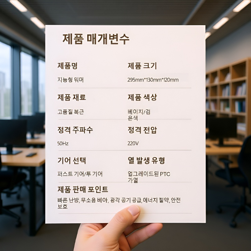 가정용 세라믹 가열 난방기 에너지 절약 소형 스탠드형 탁상용 온풍기 발열기