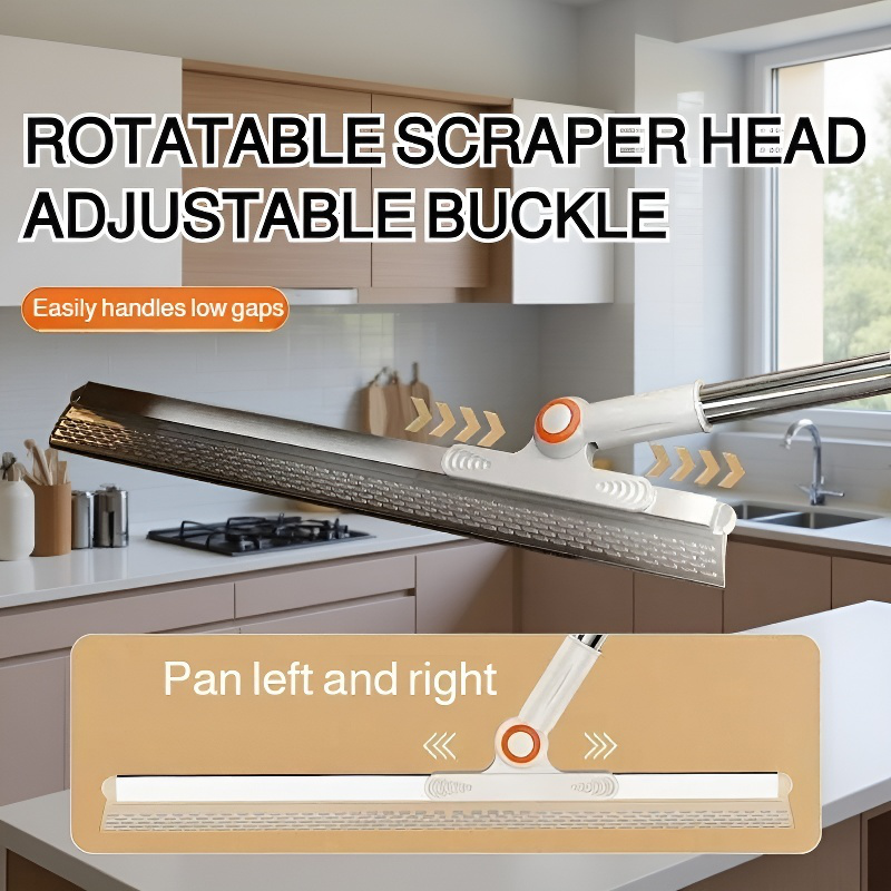 Four-in-One Upgraded Double-Sided Water Scraper Broom with Raised Dots