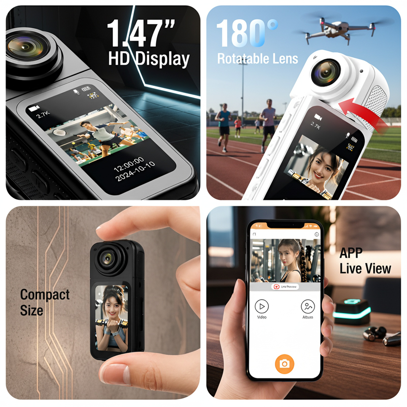 Adjustable Angle Mini Chest Camera for Outdoor Cycling