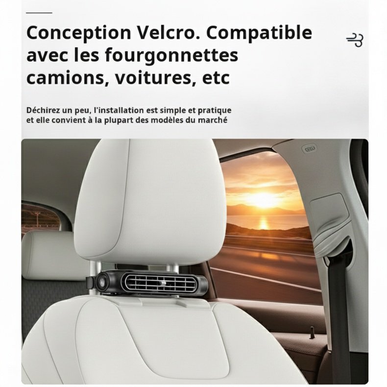 Ventilateur pour siège de voiture  - Fraîcheur embarquée