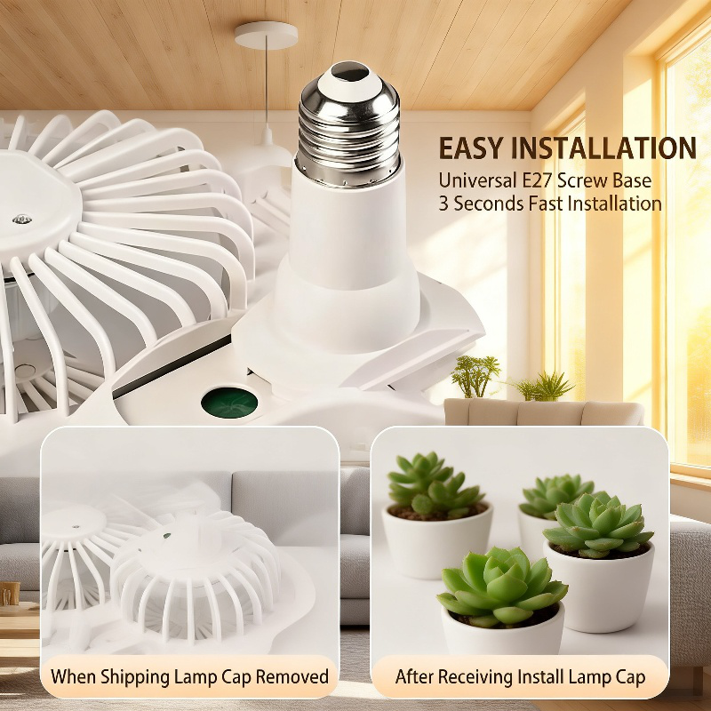 Silent dual-row fan light