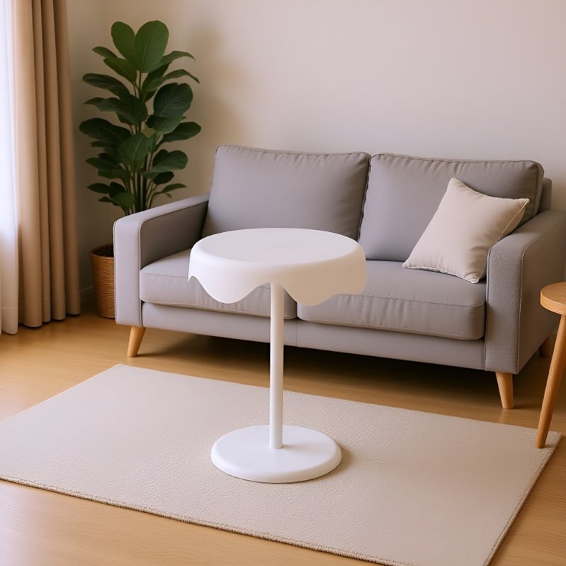 Kompaktní přenosný stolek na zmrzlinu a kávu