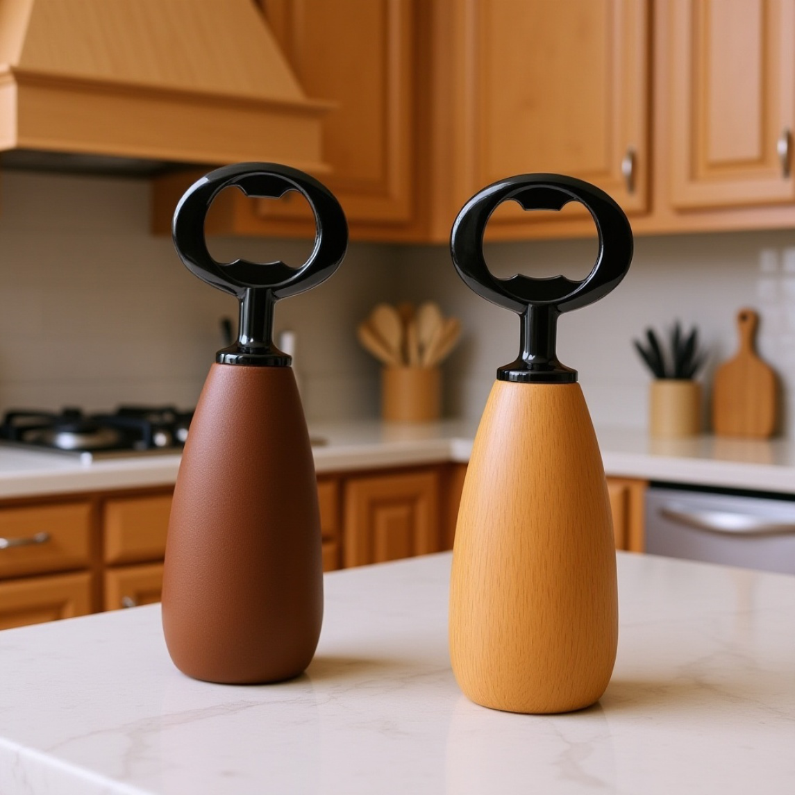 無垢材ビール瓶オープナー ドライバーペンダント ソーダボトルオープナー 木製ハンドル ビール瓶オープナー シンプル