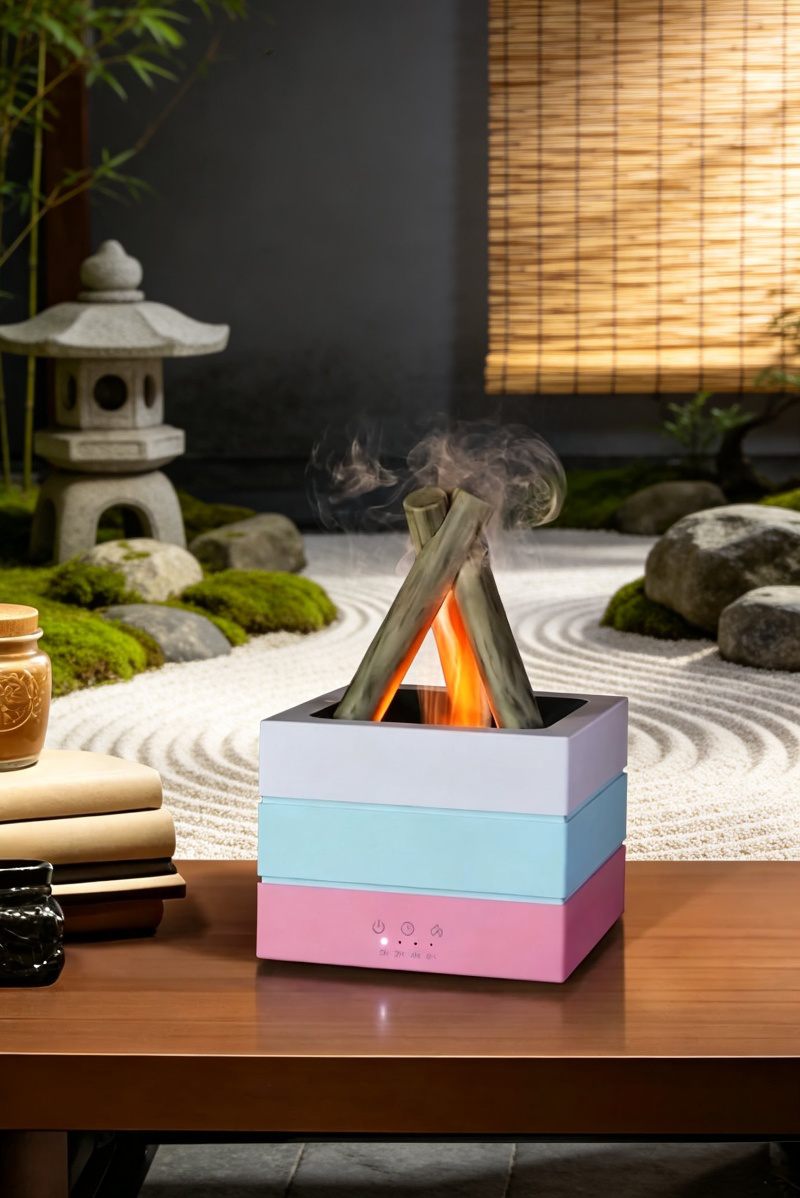 Humidificador moderno con siete colores para espacios hoteleros