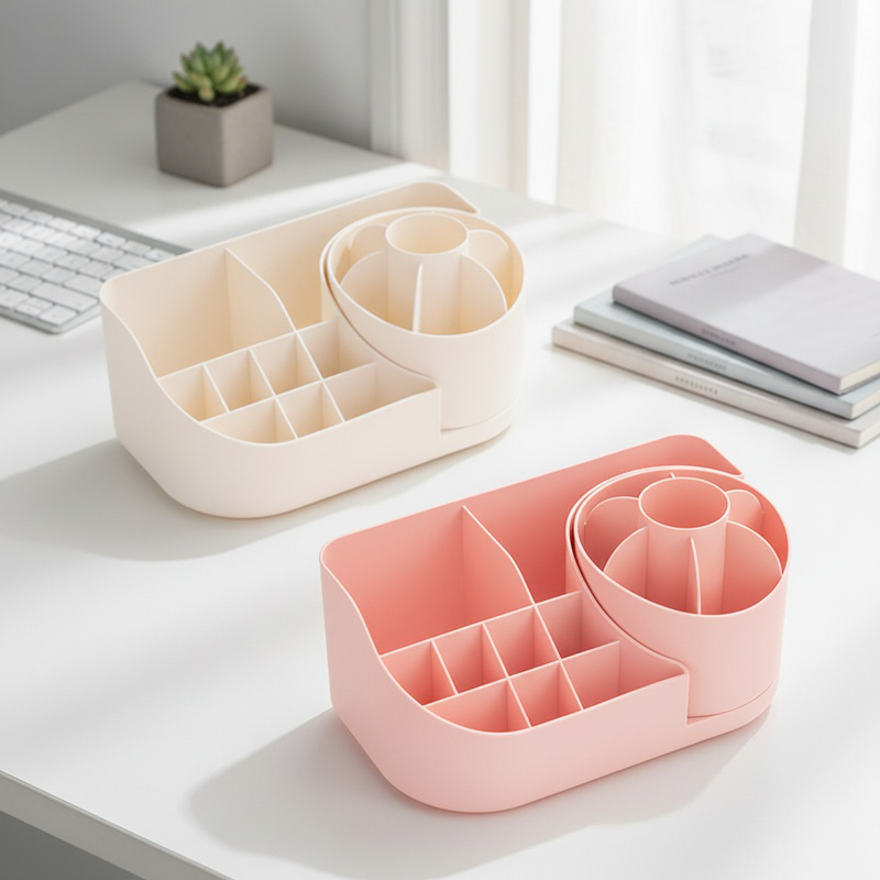 Rotating Organizer Storage Box Office Multifunction