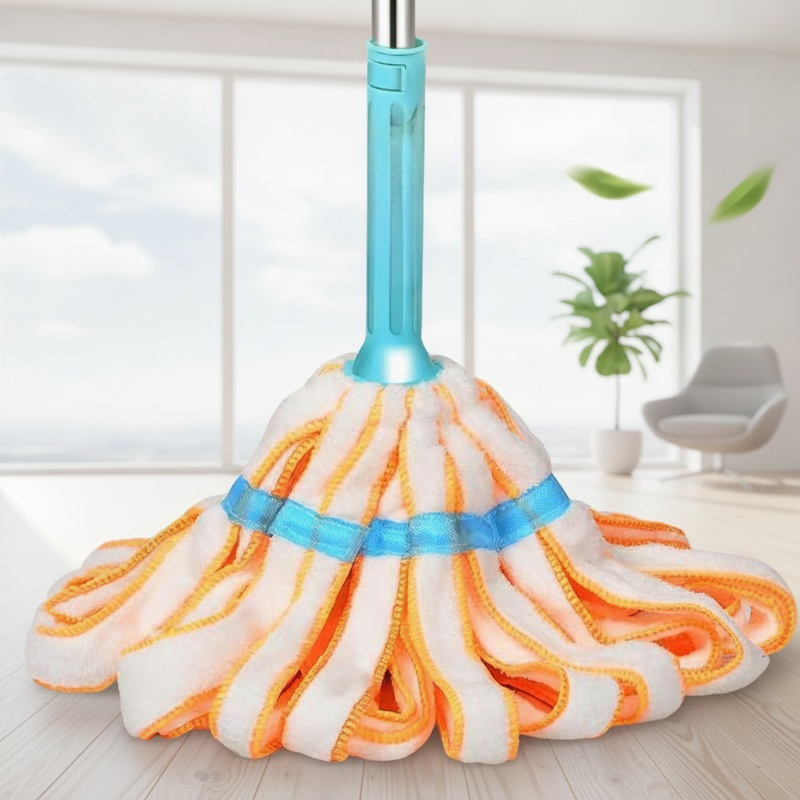 Household mop for dry and wet cleaning