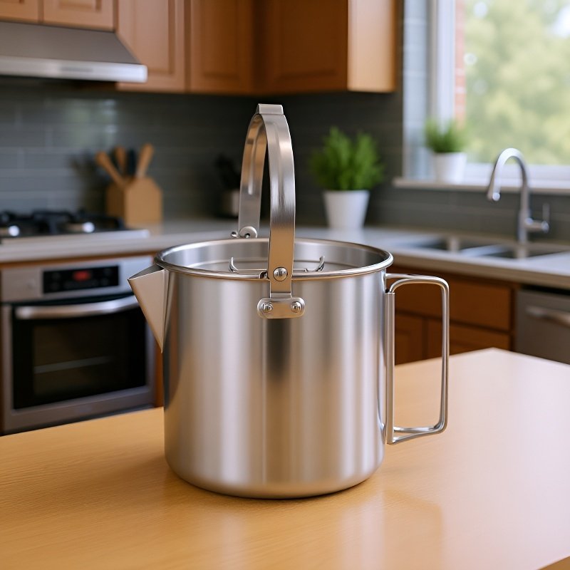 Outdoor stainless steel portable kettle
