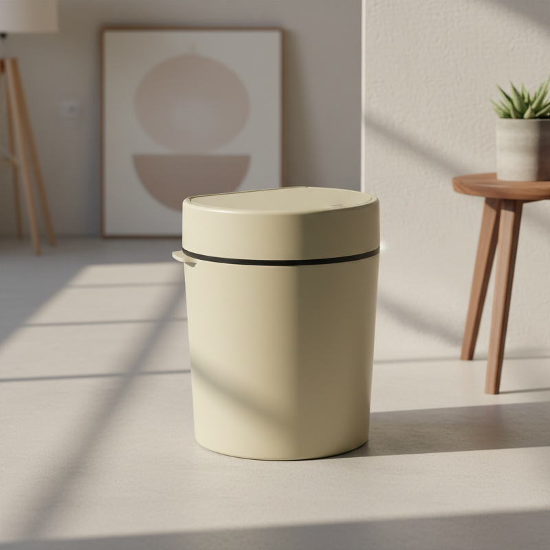 Cubo de basura de cocina de gran capacidad con almacenamiento y tapa