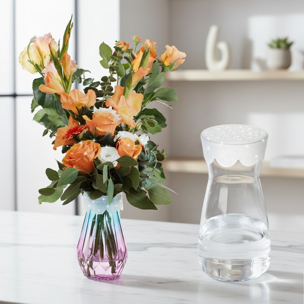 Kreativer Silikon-Blumenstecker Spiralförmige Halterung Blumenfixierer