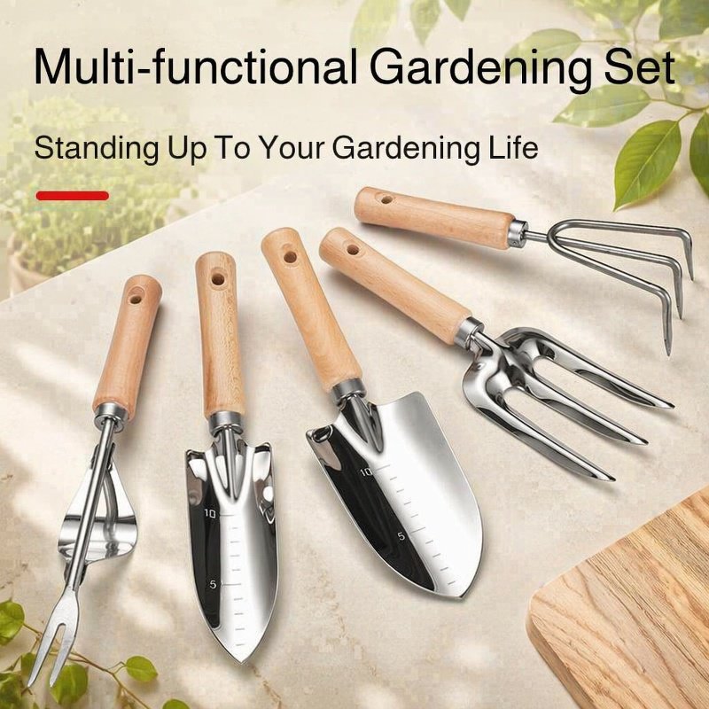 Gardening tools household flower shovel gardening shovel three-piece set set for growing vegetables 