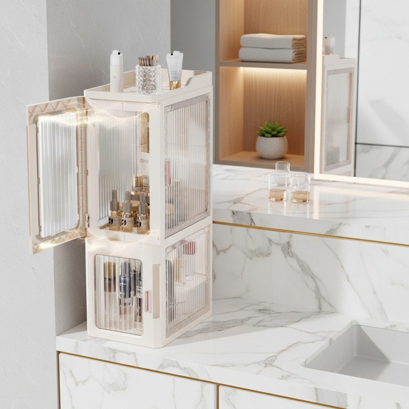 Étagère salle de bain pratique pour accessoires et produits